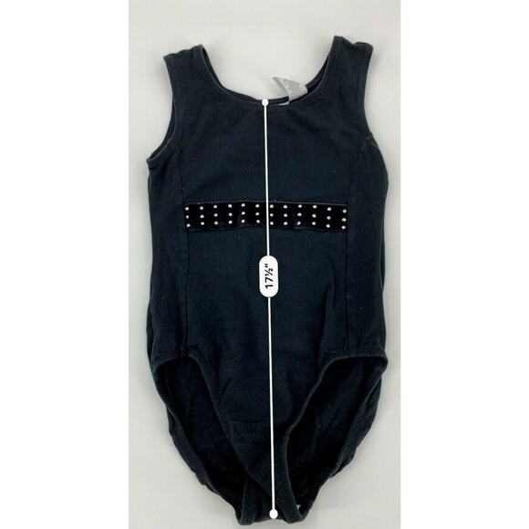 Danskin Freestyle Black Girls Leotard Gymnastics Dance Active Size Large - Picture 3 of 3